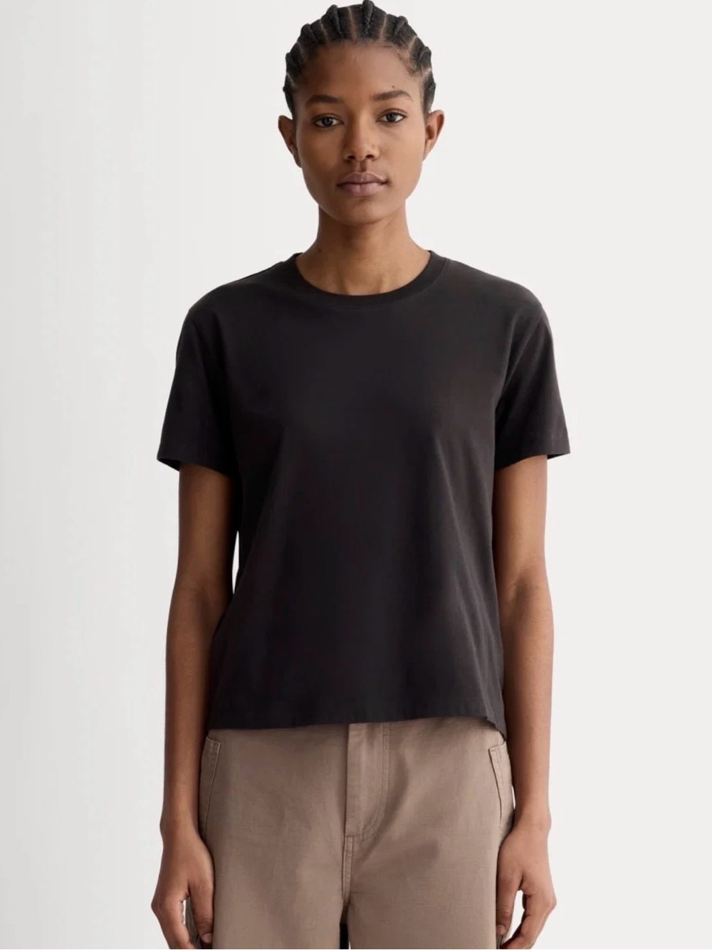 NWOT Everlane box cut Tee in organic cotton short sleeve crewneck black small
